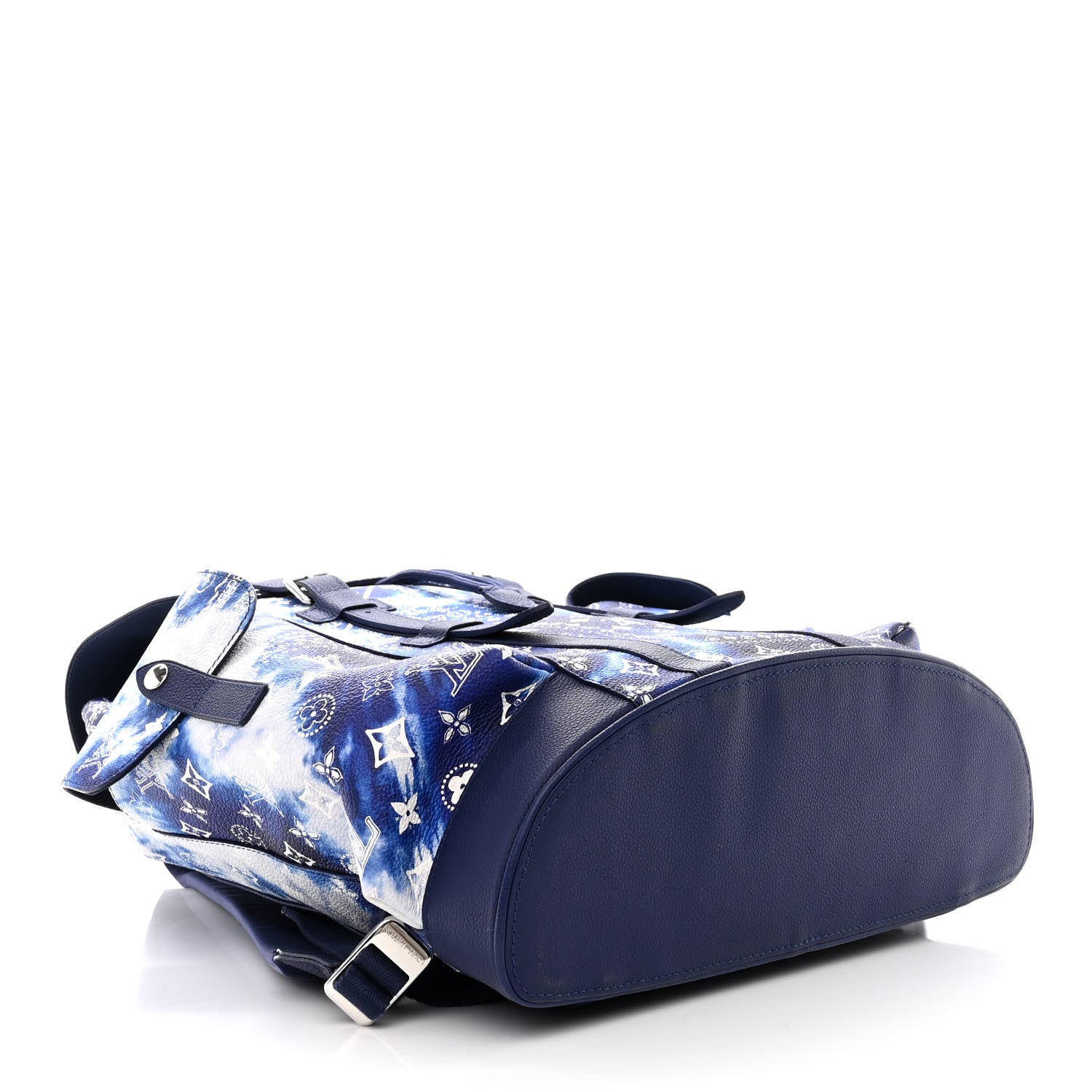 Louis Vuitton Cowhide Monogram Bandana Christopher MM Backpack Blue 4 of 9