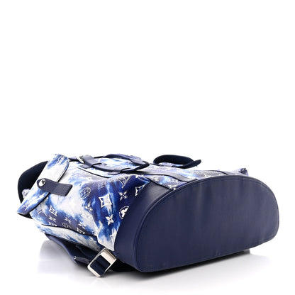 Louis Vuitton Cowhide Monogram Bandana Christopher MM Backpack Blue 4 of 9