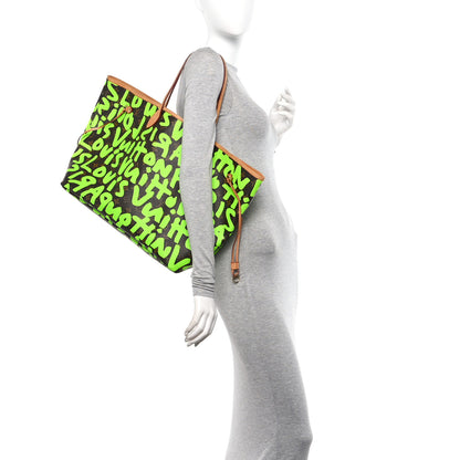 Louis Vuitton Monogram Graffiti Neverfull GM Green 2 of 10