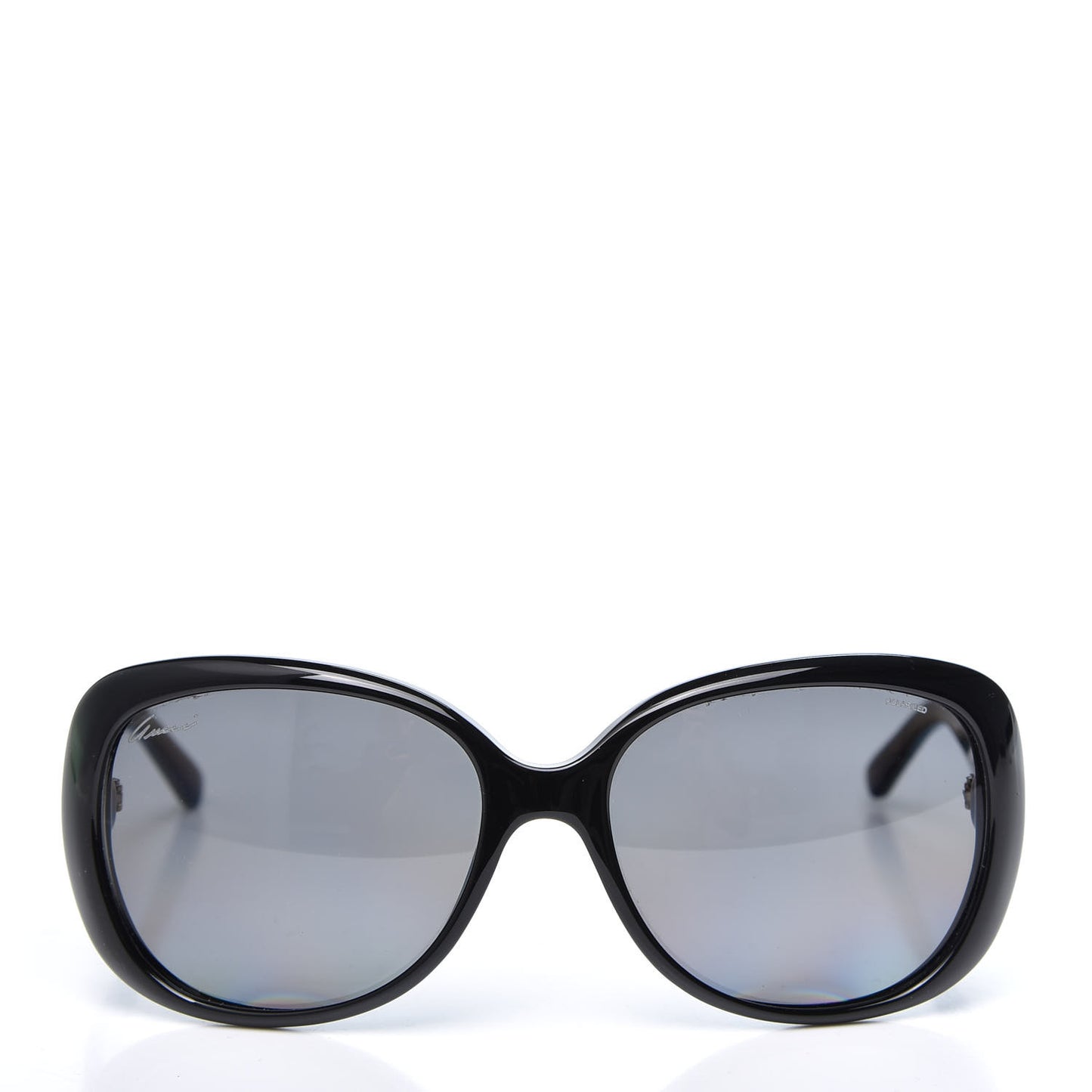 Acetate Oversized Round Frame Web Sunglasses GG3644S Black