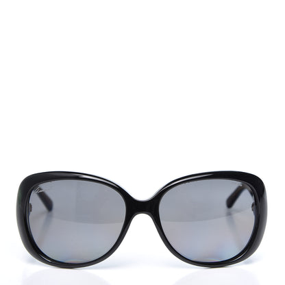 Gucci Acetate Oversized Round Frame Web Sunglasses GG3644S Black 2 of 8