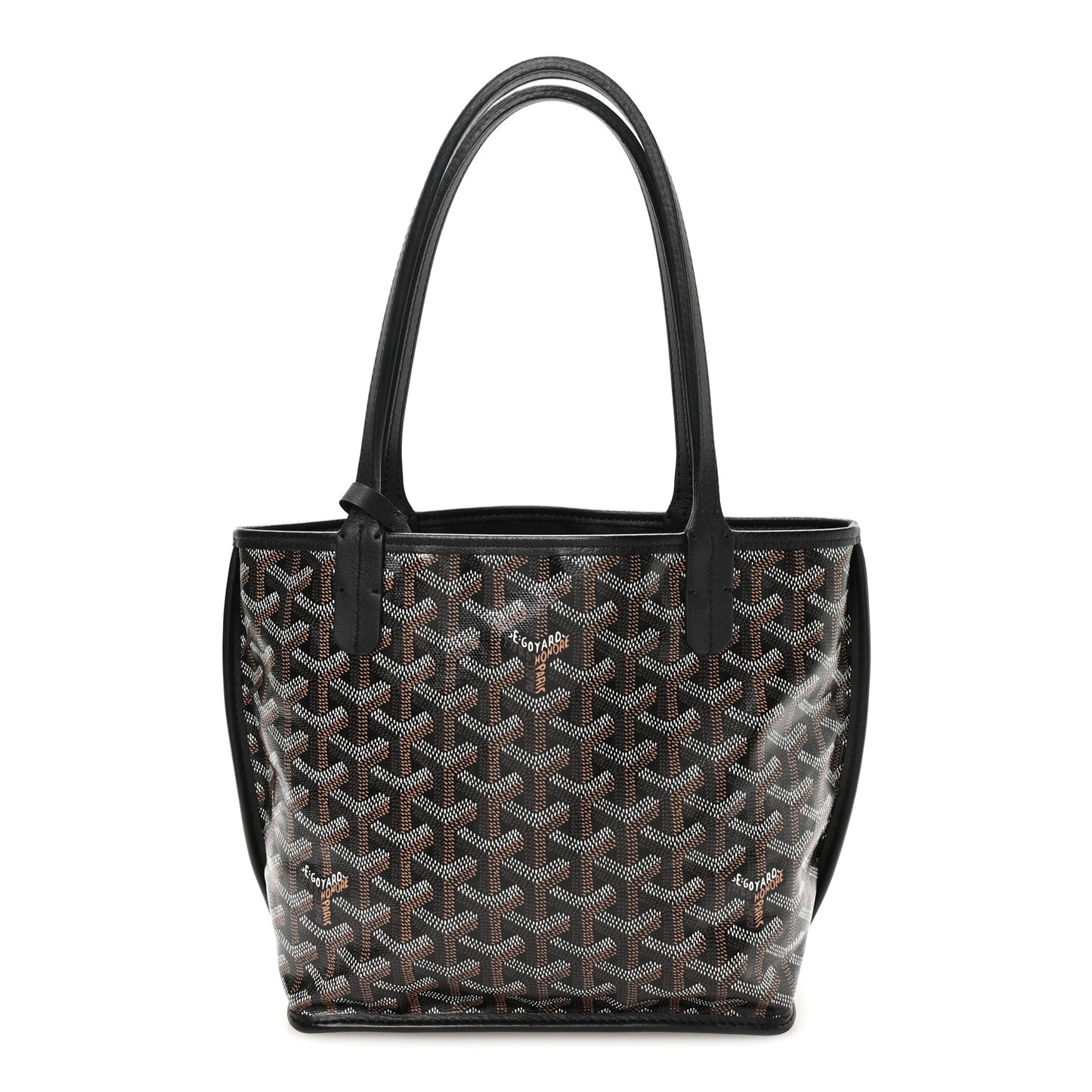 Goyardine Reversible Mini Anjou Black