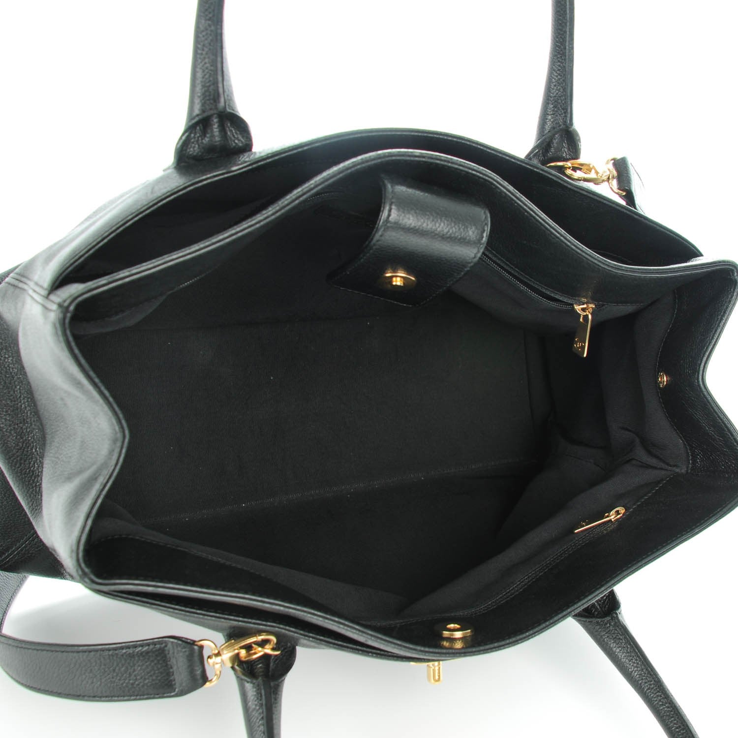 Chanel Calfskin Cerf Executive Shopper Tote Black 5 of 7