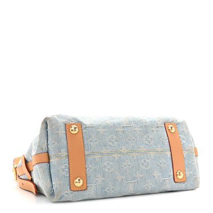 Louis Vuitton Monogram Denim CarryAll PM Sky Blue 4 of 12