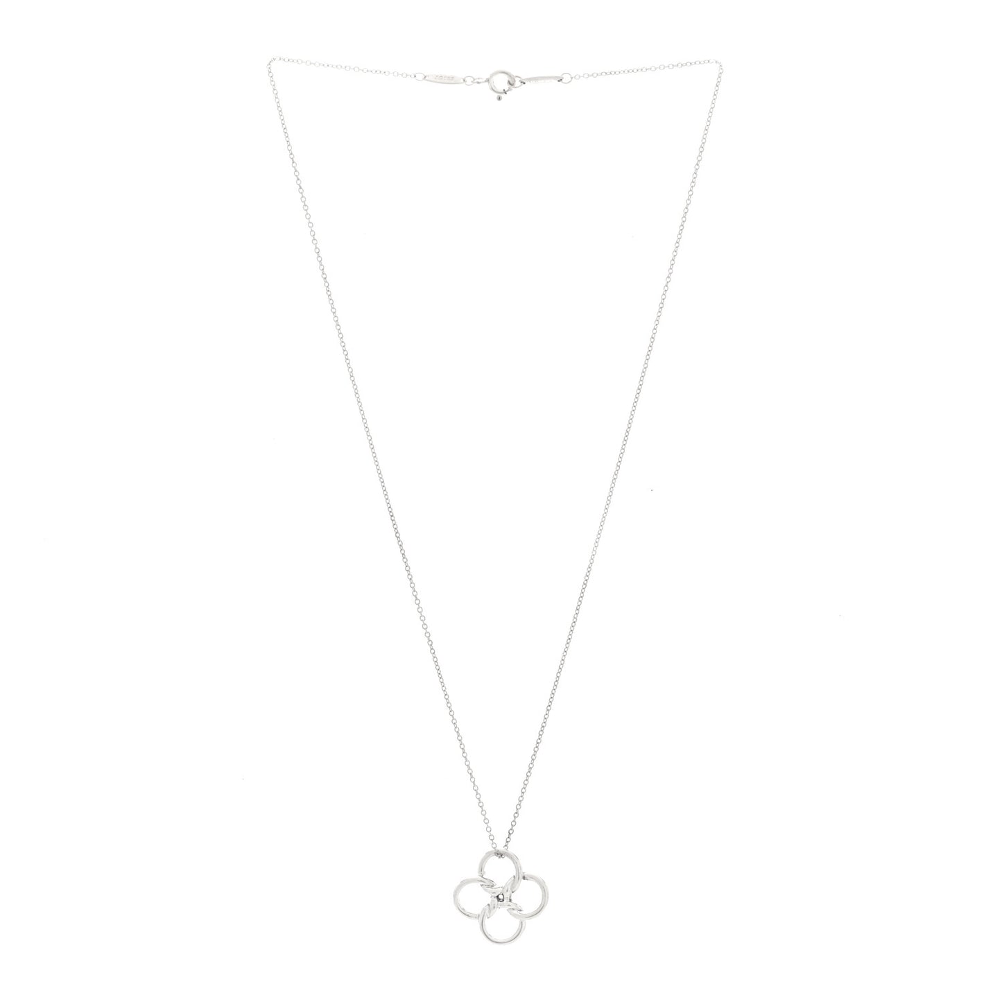 Sterling Silver Elsa Peretti Quadrifoglio Pendant Necklace