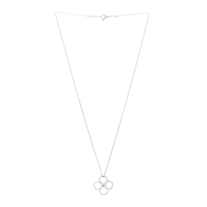 Tiffany Sterling Silver Elsa Peretti Quadrifoglio Pendant Necklace 3 of 4