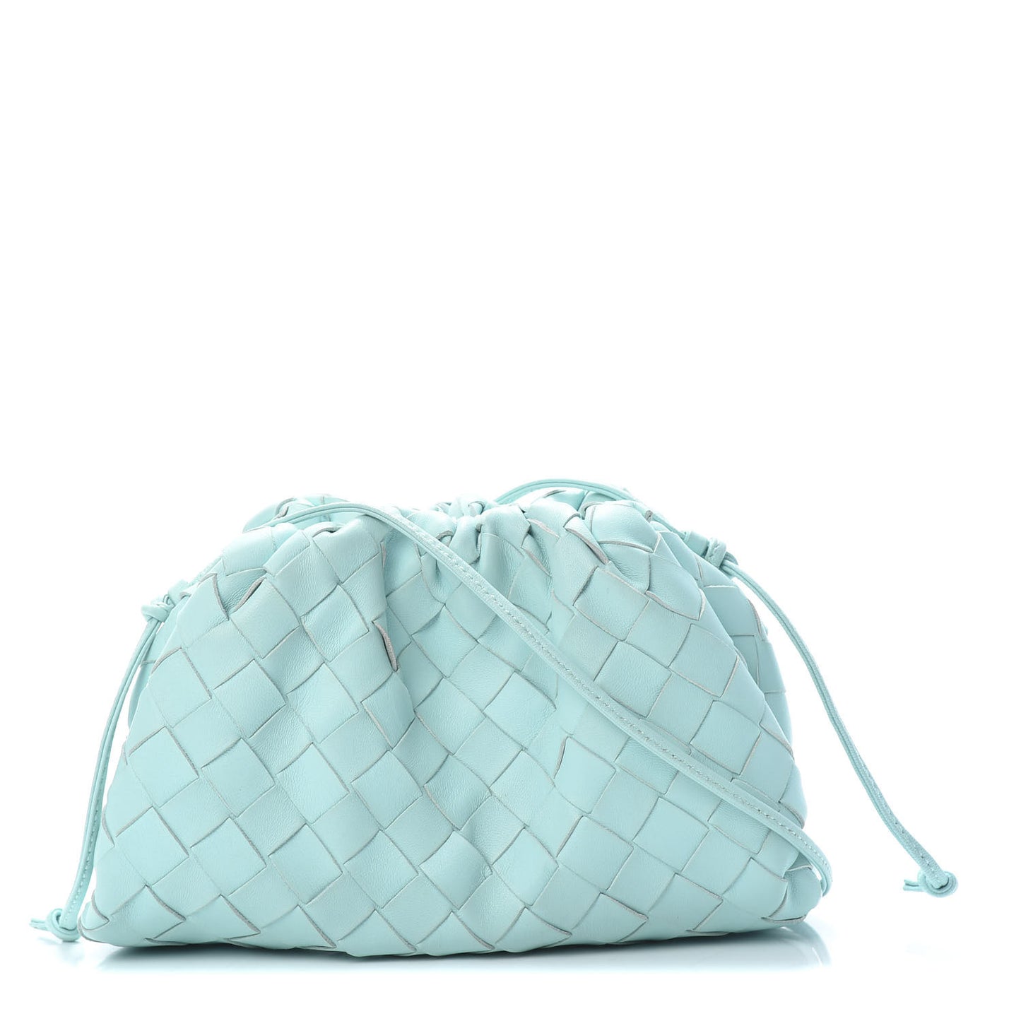 Nappa Intrecciato The Mini Pouch Topazio Silver
