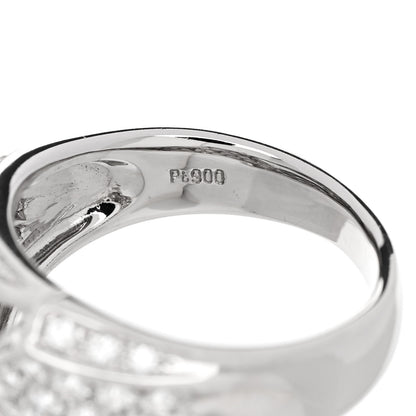 Parker & West by FASHIONPHILE Platinum Diamond .74ctw Geometric Open Band Ring 54 6.75 8 of 9