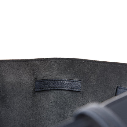 Celine Soft Grained Calfskin Small Belt Cabas Dark Sea 10 of 10
