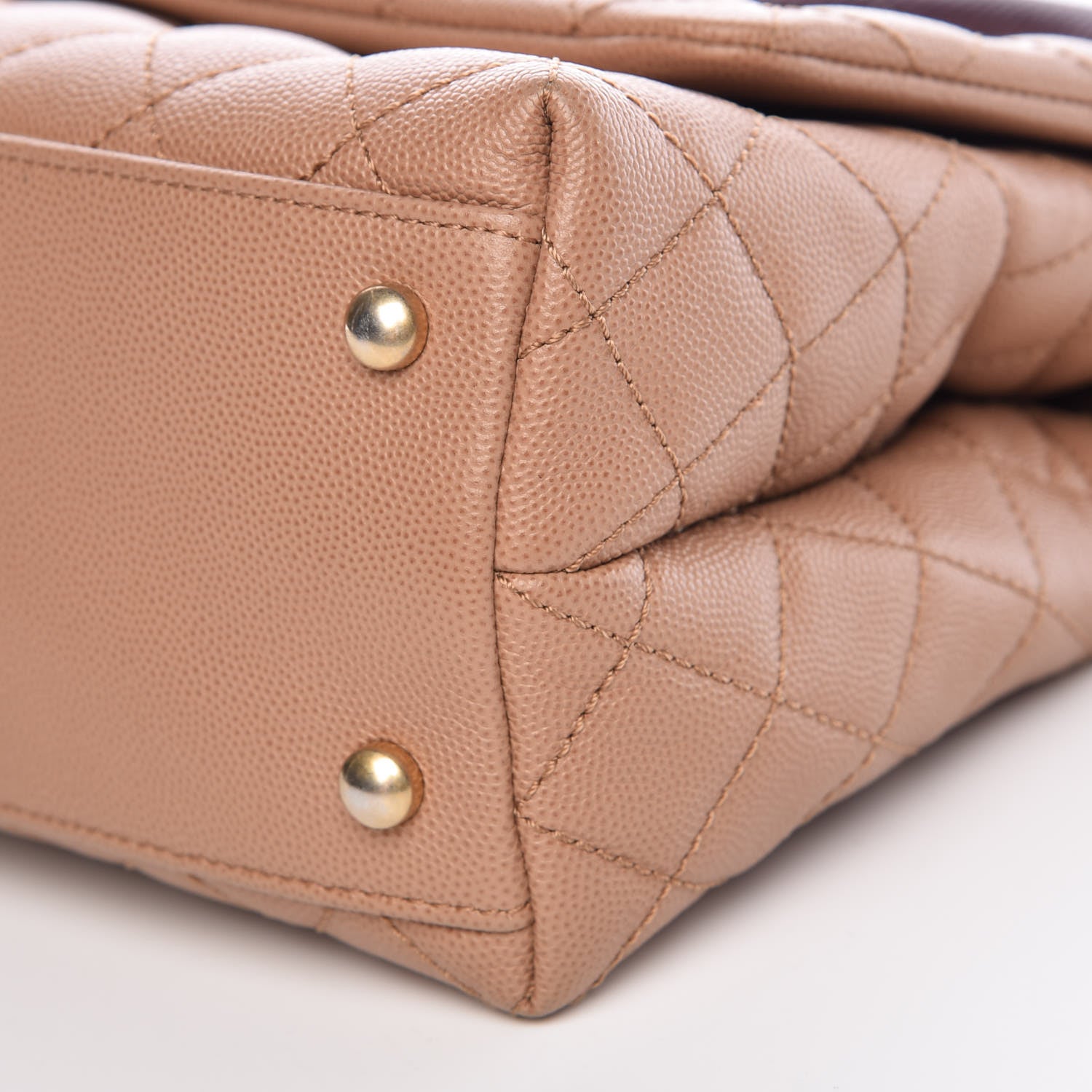 Chanel Caviar Lizard Quilted Small Coco Handle Flap Beige 10 of 12