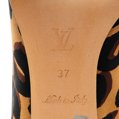 Louis Vuitton Silk Leopard Print Eyeline Pumps 37 7 of 8