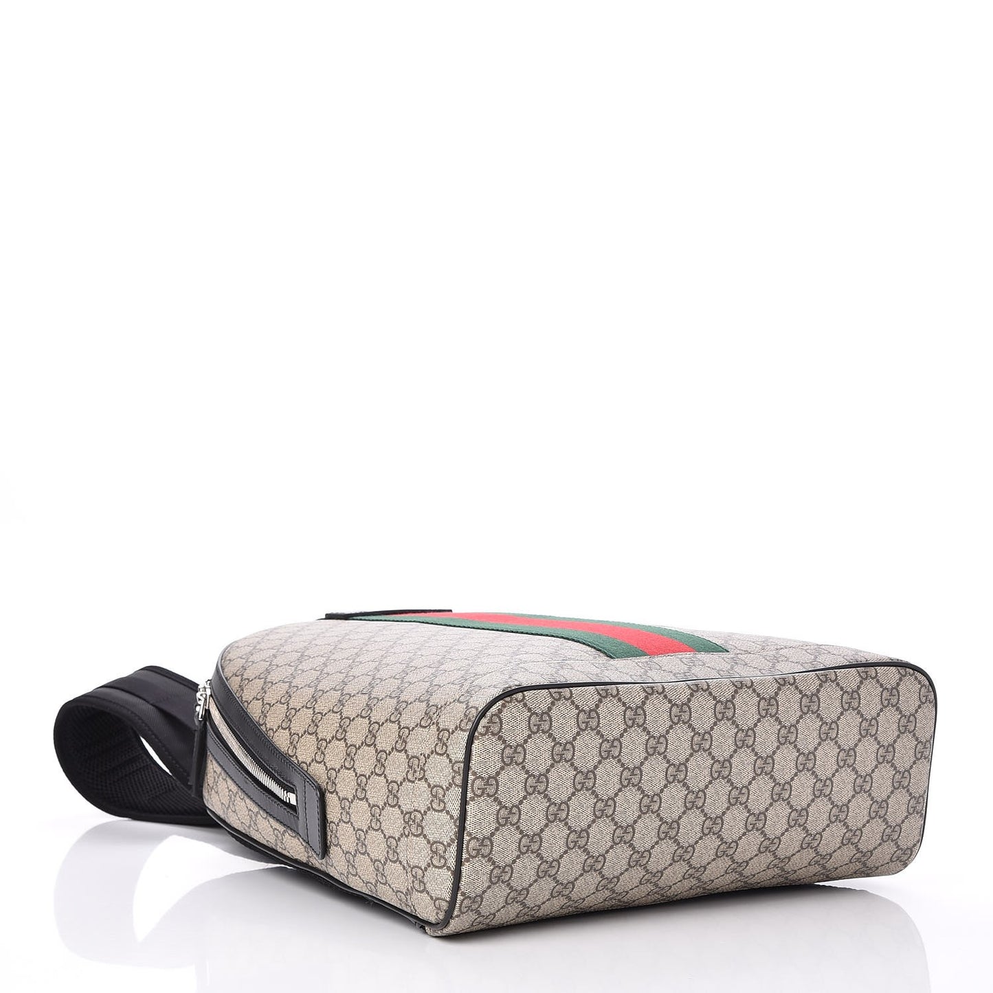 GG Supreme Monogram Web Dome Backpack Black