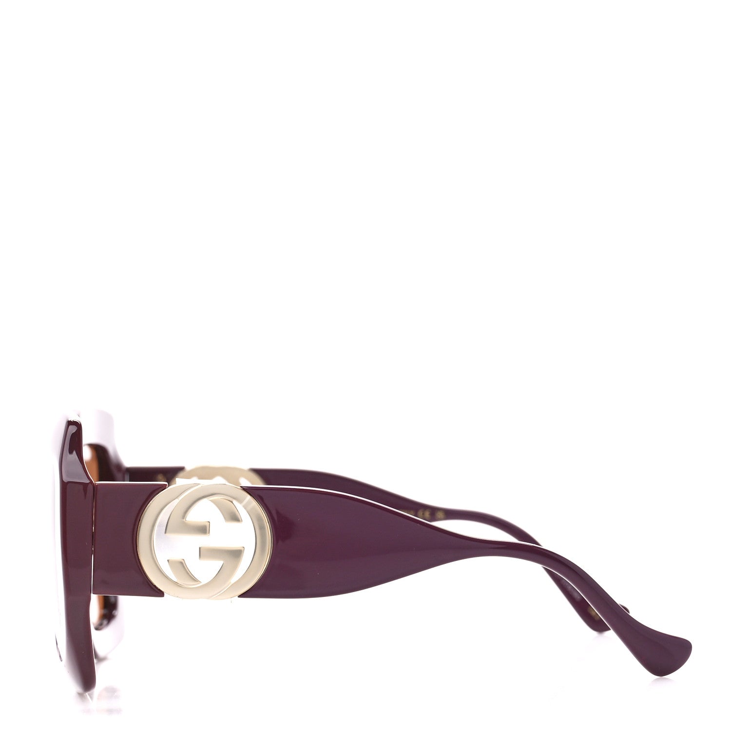 Gucci Acetate Rectangular Frame Chain Sunglasses GG1022S Burgundy 3 of 9