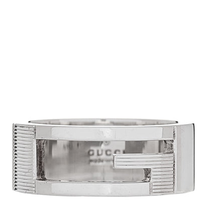 Gucci Sterling Silver G Cutout Ring 56 7.5 1 of 7