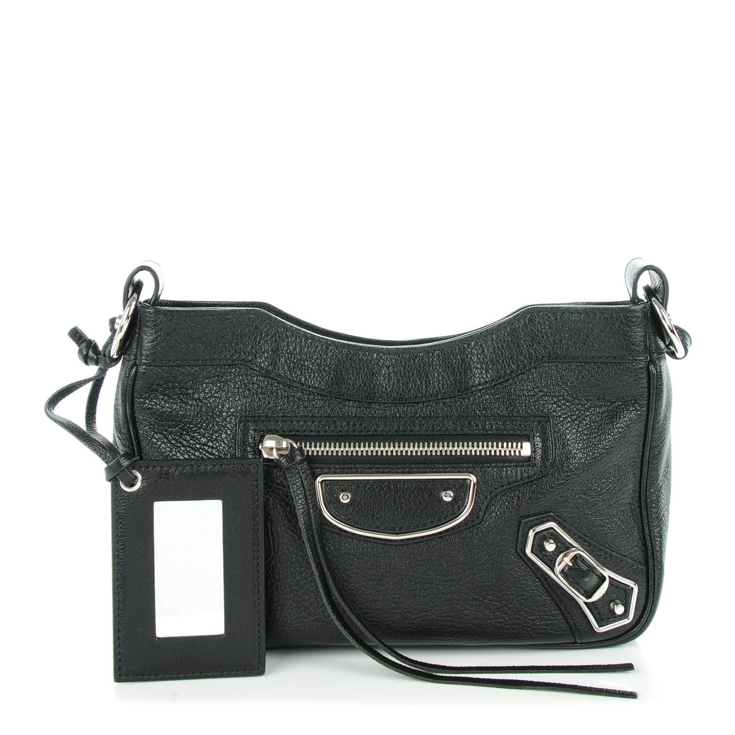 Balenciaga Chevre Silver Metallic Edge Hardware Hip Black 1 of 7