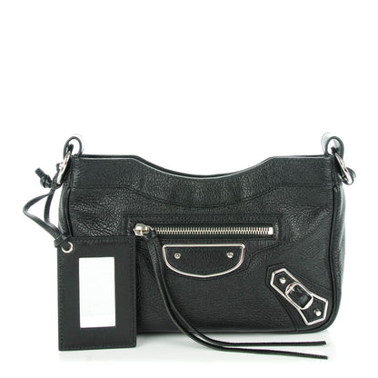Balenciaga Chevre Silver Metallic Edge Hardware Hip Black 1 of 7