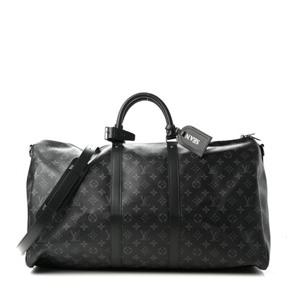 Louis Vuitton Monogram Eclipse Keepall Bandouliere 55 1 of 10