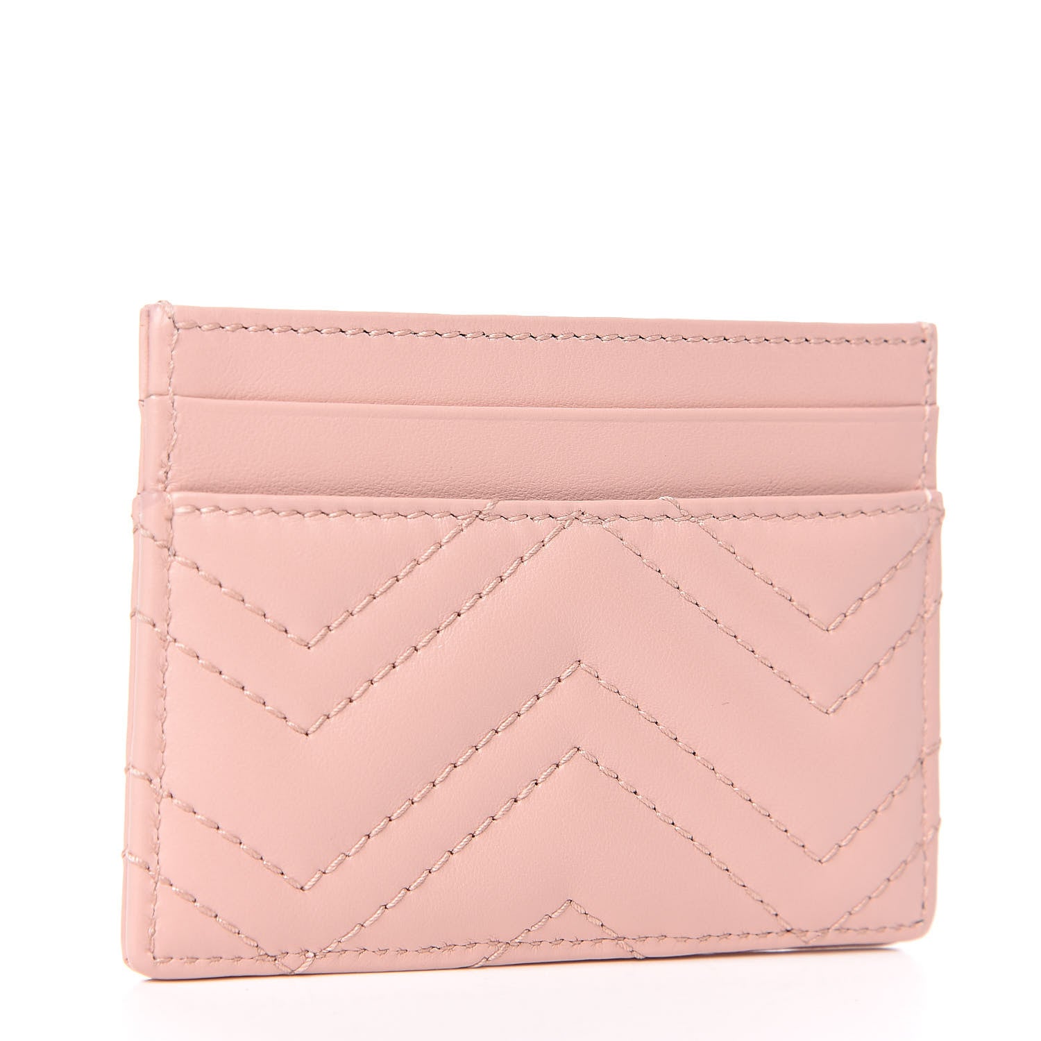 Gucci Calfskin Matelasse GG Marmont Card Holder Perfect Pink 3 of 6