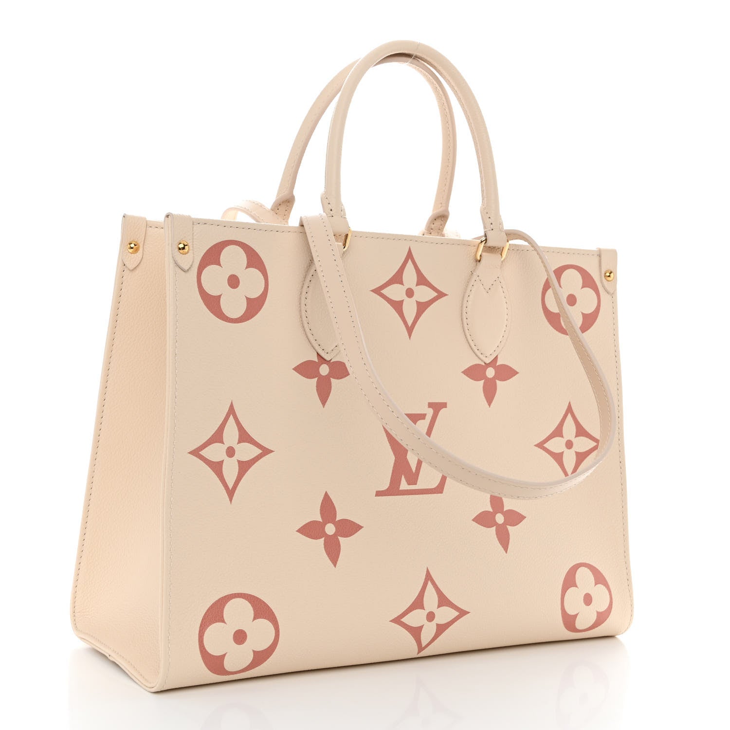 Louis Vuitton Empreinte Monogram Giant Onthego MM Creme Rose Trianon 3 of 9