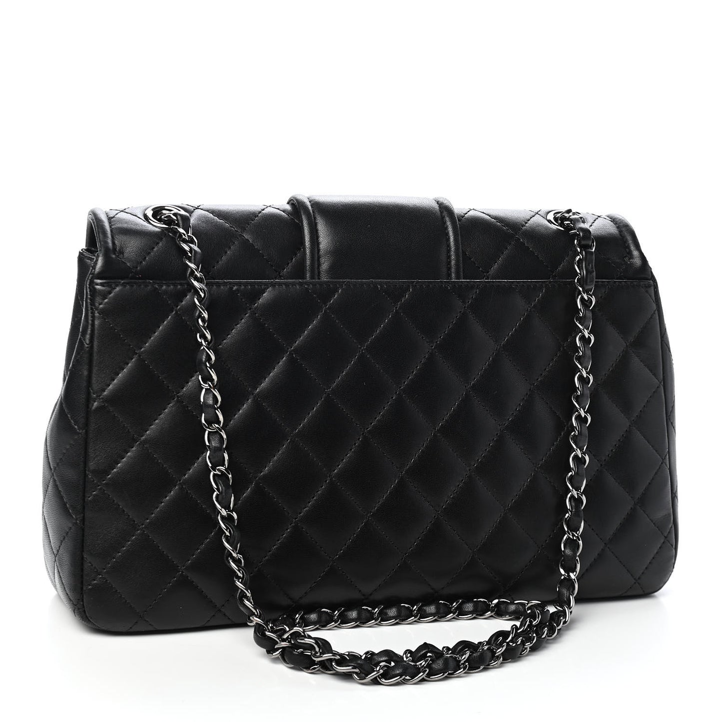 Lambskin Quilted Elementary Chic Flap Black