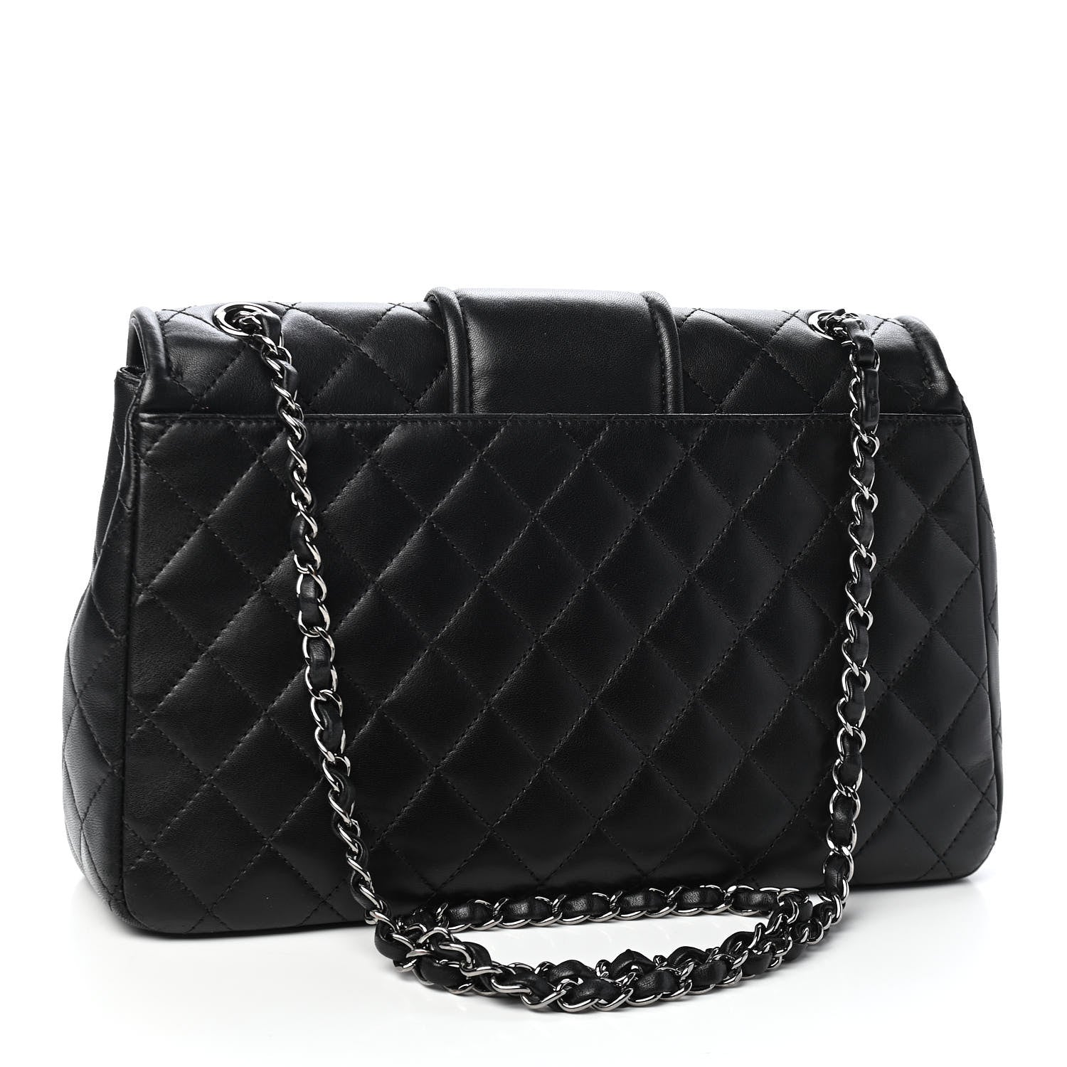 Chanel Lambskin Quilted Elementary Chic Flap Black 2 of 9