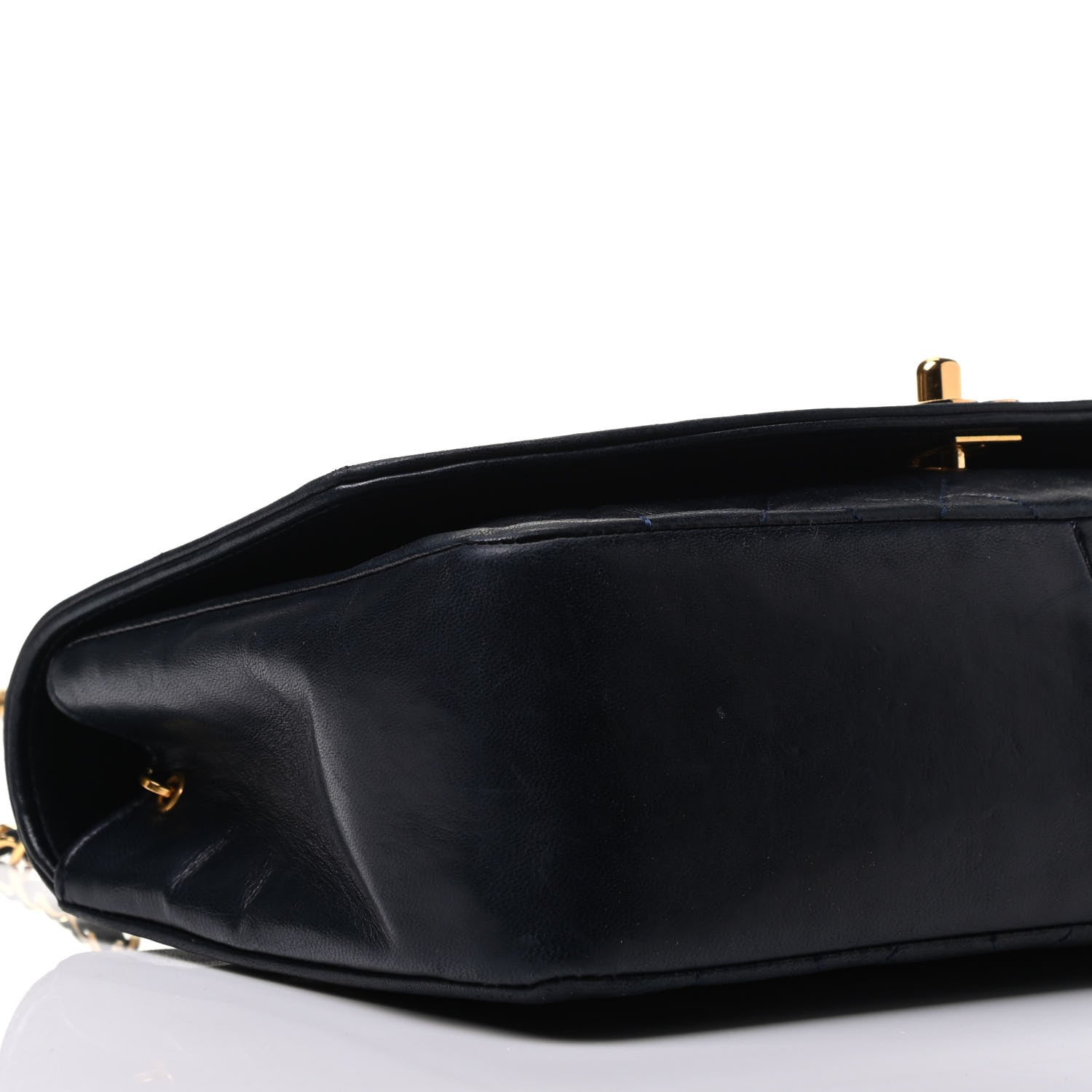 Chanel Lambskin Quilted Medium Single Flap Navy 11 of 13