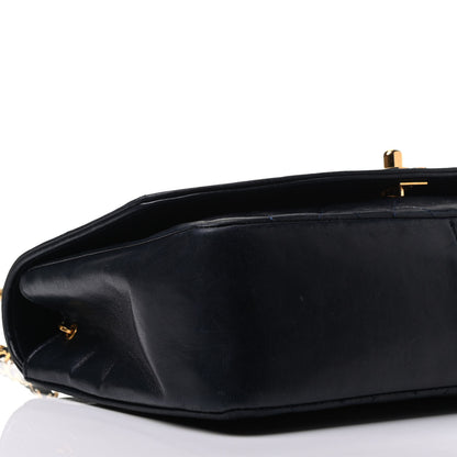 Chanel Lambskin Quilted Medium Single Flap Navy 11 of 13