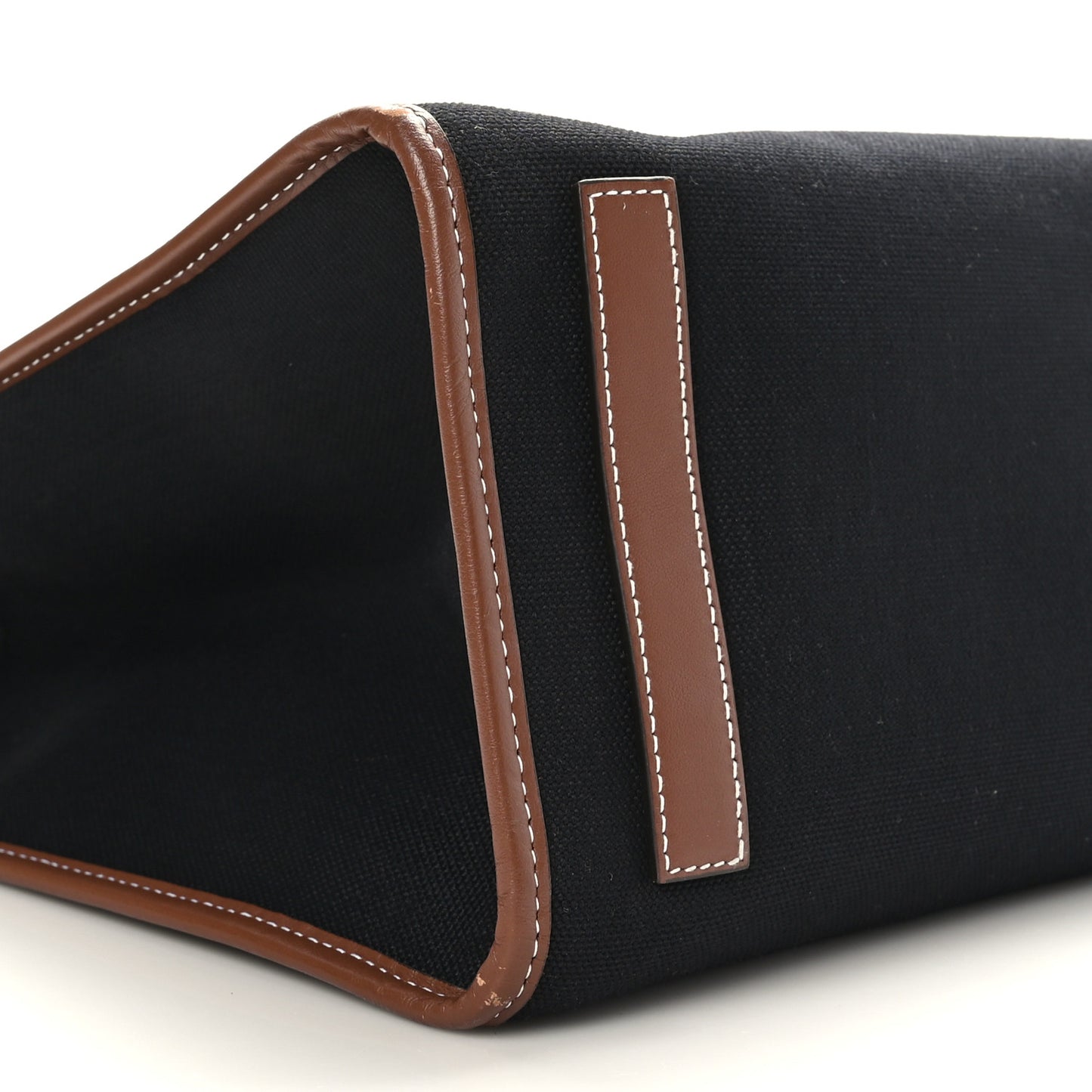 Canvas Smooth Calfskin Medium Two Tone Freya Tote Black Tan
