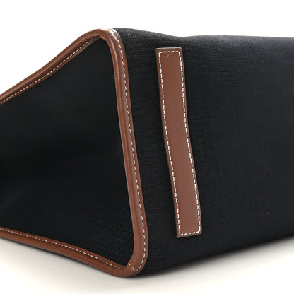 Burberry Canvas Smooth Calfskin Medium Two Tone Freya Tote Black Tan 7 of 8