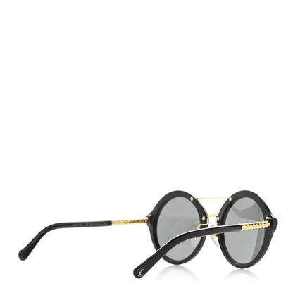 Louis Vuitton Acetate Round Sunglasses Z1052E Black 4 of 9