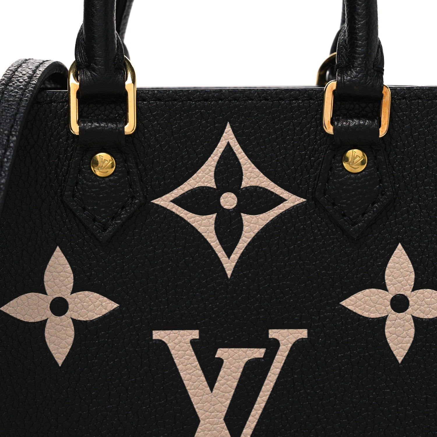 Louis Vuitton Empreinte Monogram Giant Petit Sac Plat Black Beige 8 of 10