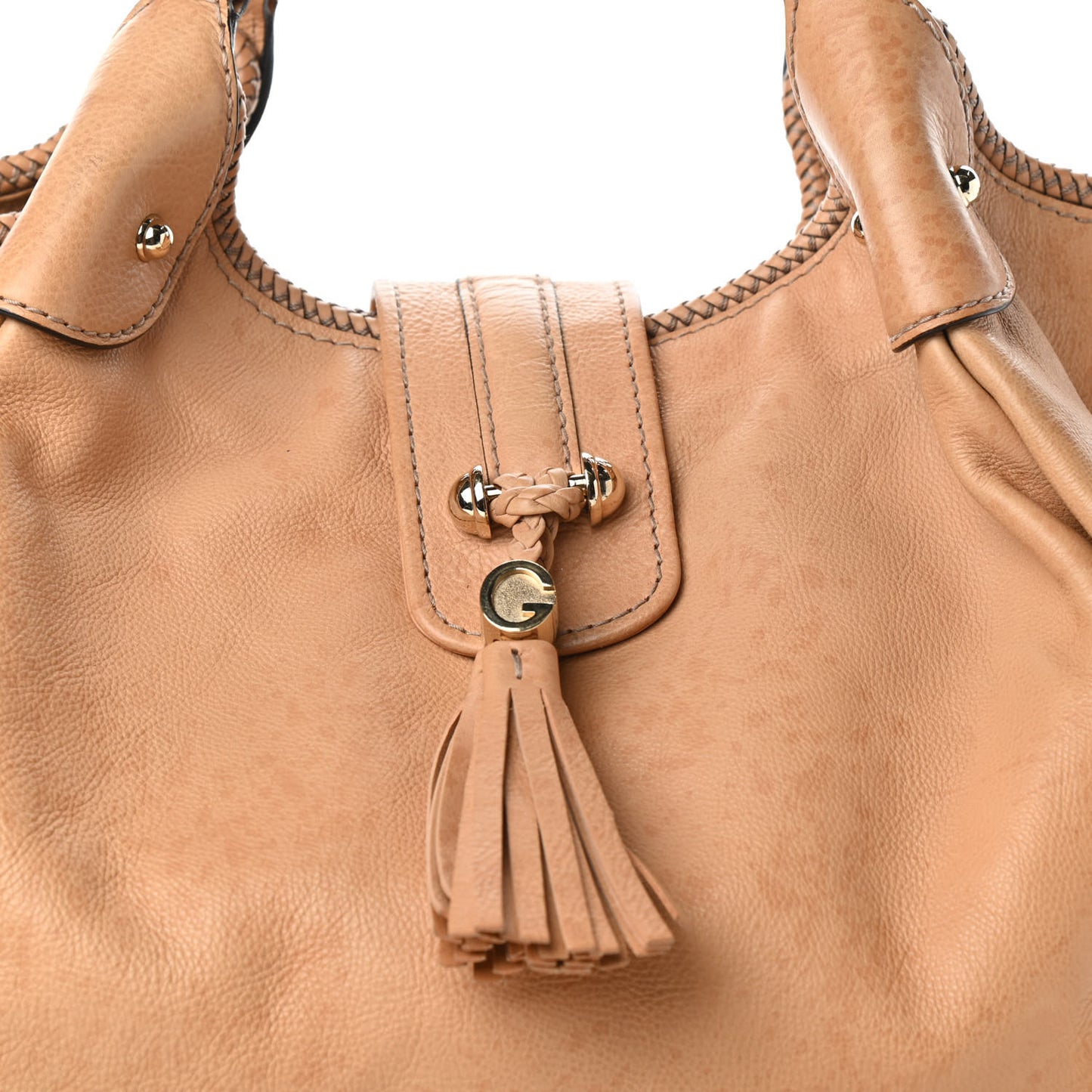 Pebbled Calfskin Medium Marrakech Shoulder Bag Beige