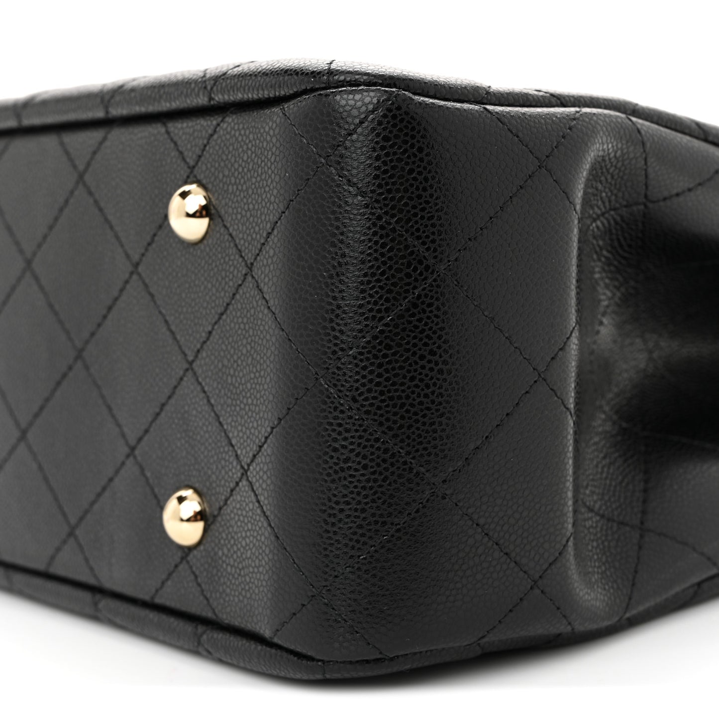 Caviar Quilted Large Shopping Tote Black