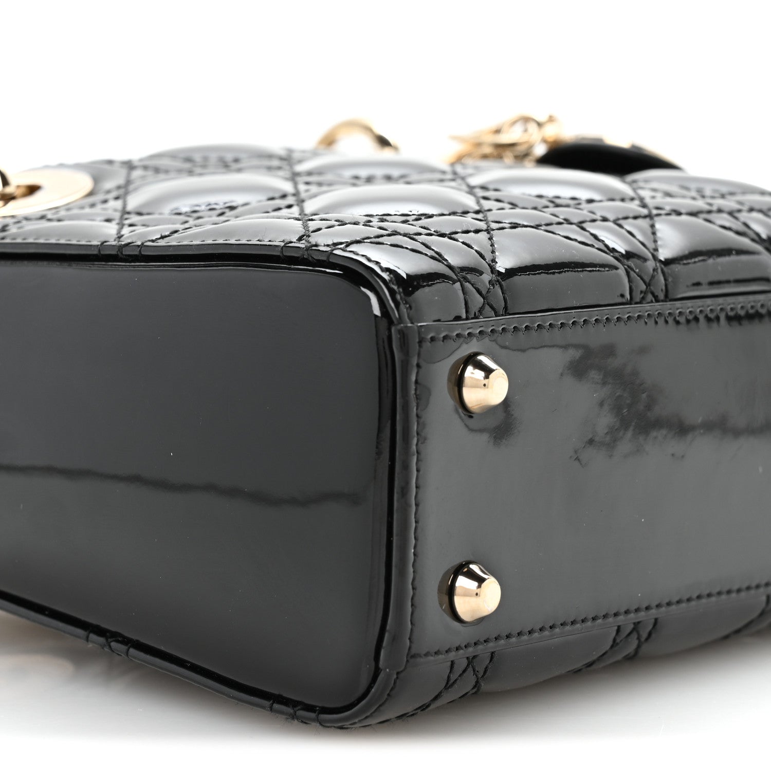 Christian Dior Patent Cannage Mini Lady Dior Black 1833022