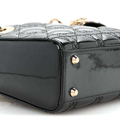 Christian Dior Patent Cannage Mini Lady Dior Black 9 of 11