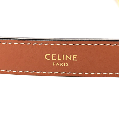 Celine Triomphe Canvas Calfskin Ava Shoulder Bag Tan 6 of 10