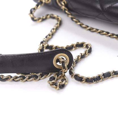 Chanel Lambskin Quilted Medium Diamond CC Flap Black 15 of 18