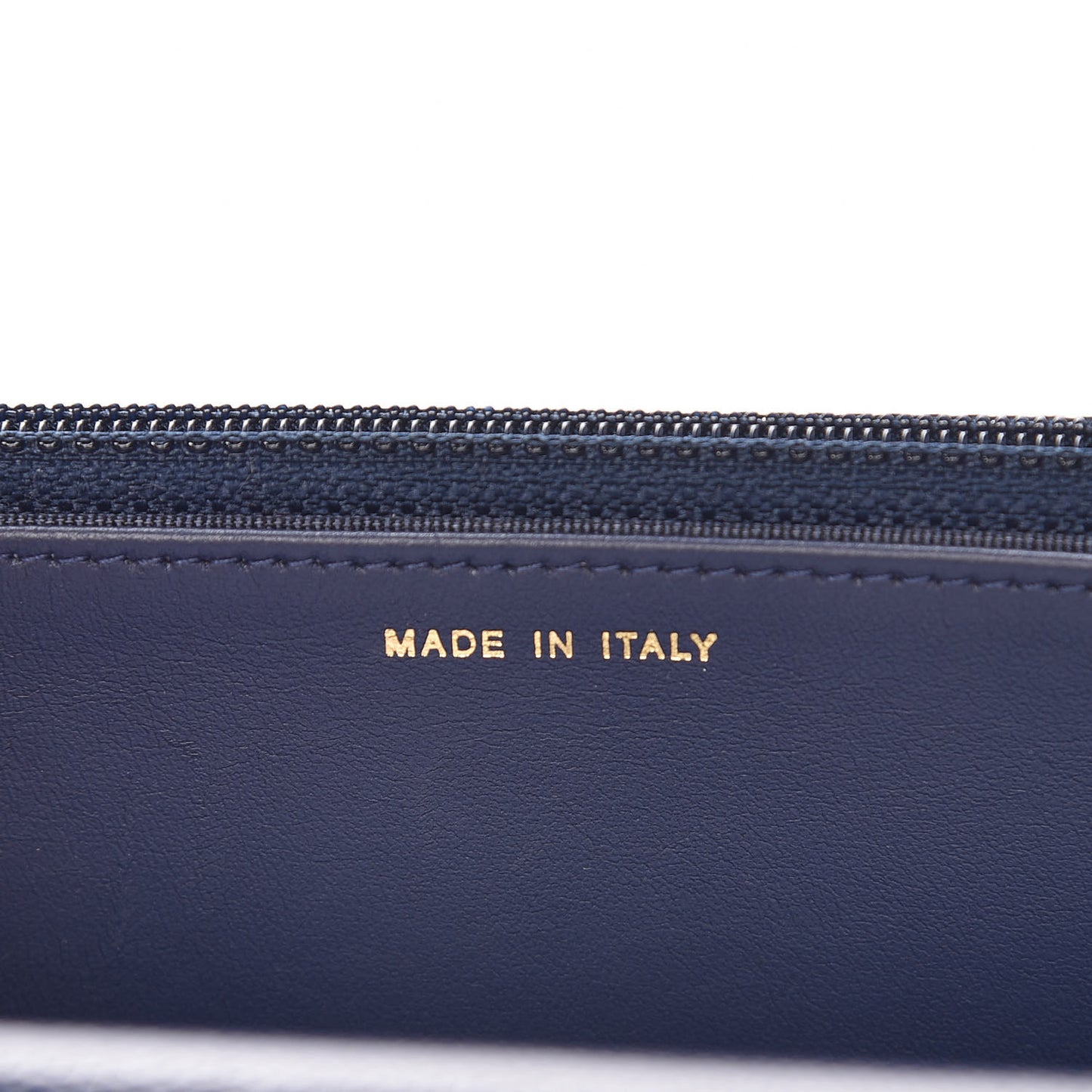 Caviar Quilted Wallet On Chain WOC Navy Blue