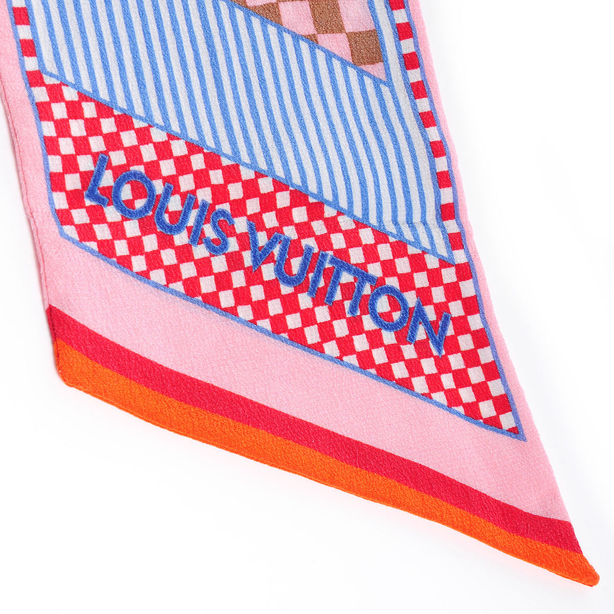 Silk Damier Aquarelle Bandeau Piment