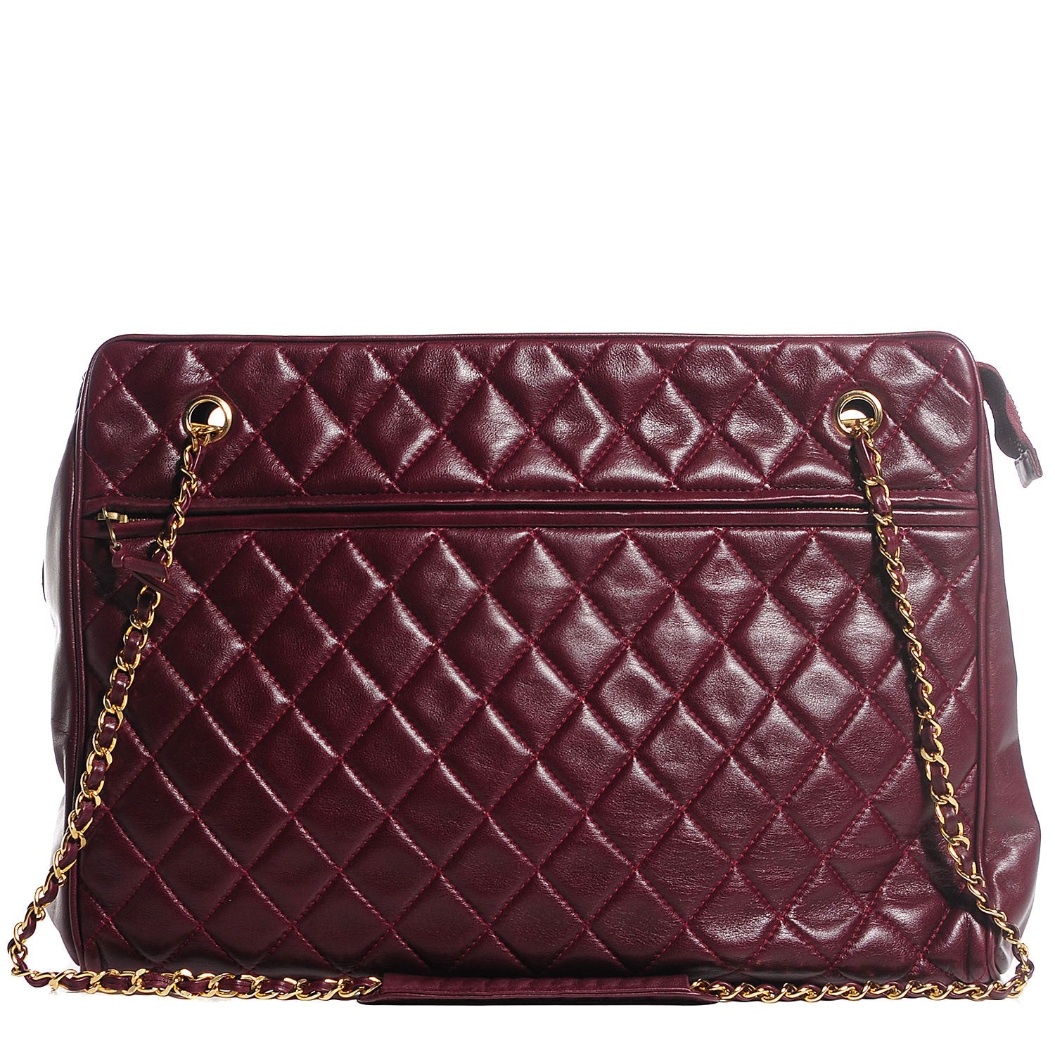 Chanel Lambskin Quilted Shoulder Bag Bordeaux 1 of 7
