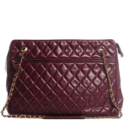 Chanel Lambskin Quilted Shoulder Bag Bordeaux 1 of 7