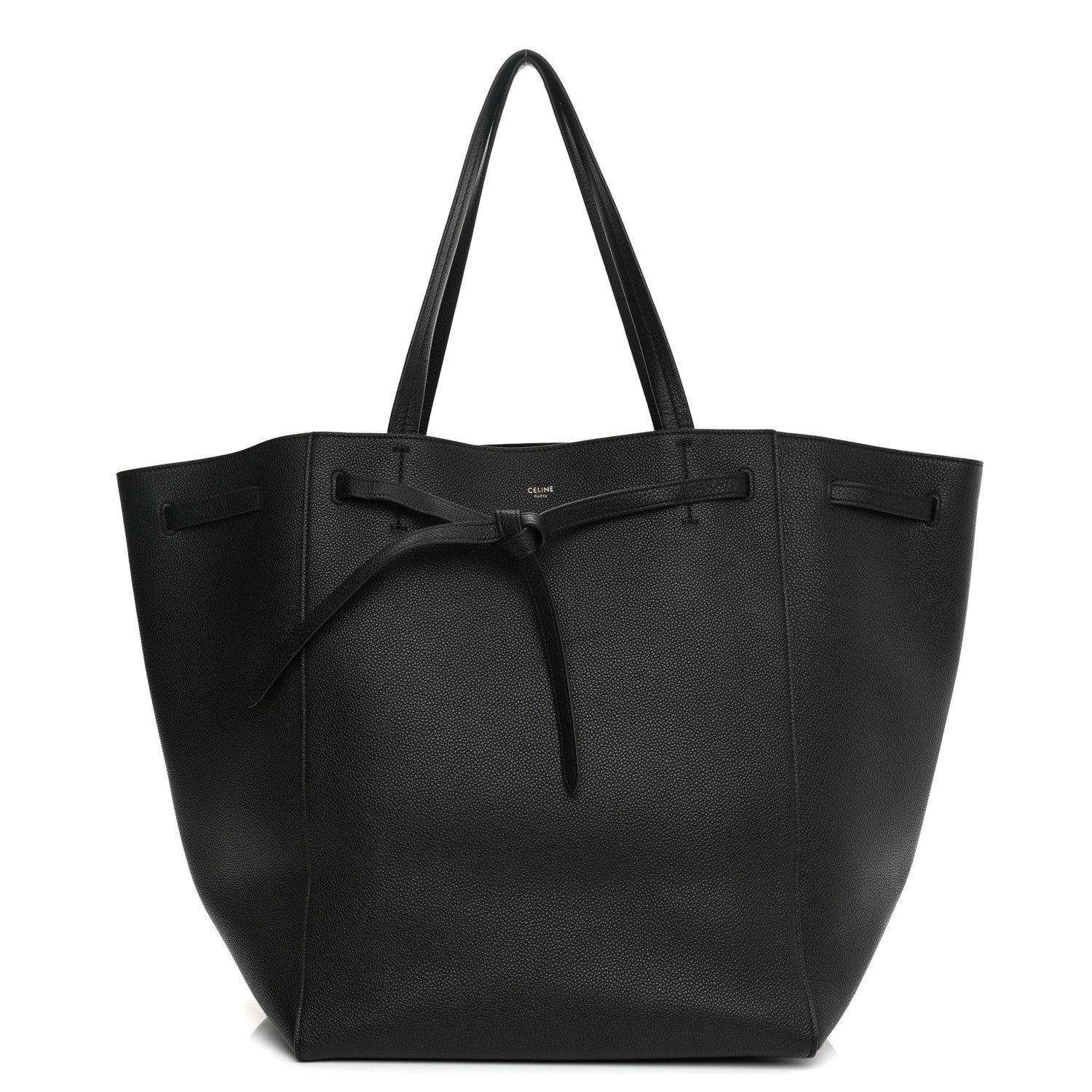 Celine Soft Grained Calfskin Medium Belt Cabas Phantom Black 1 of 17