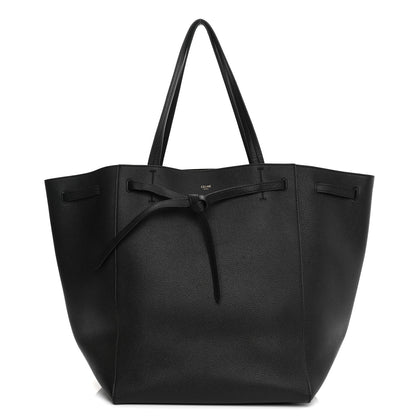 Celine Soft Grained Calfskin Medium Belt Cabas Phantom Black 1 of 17