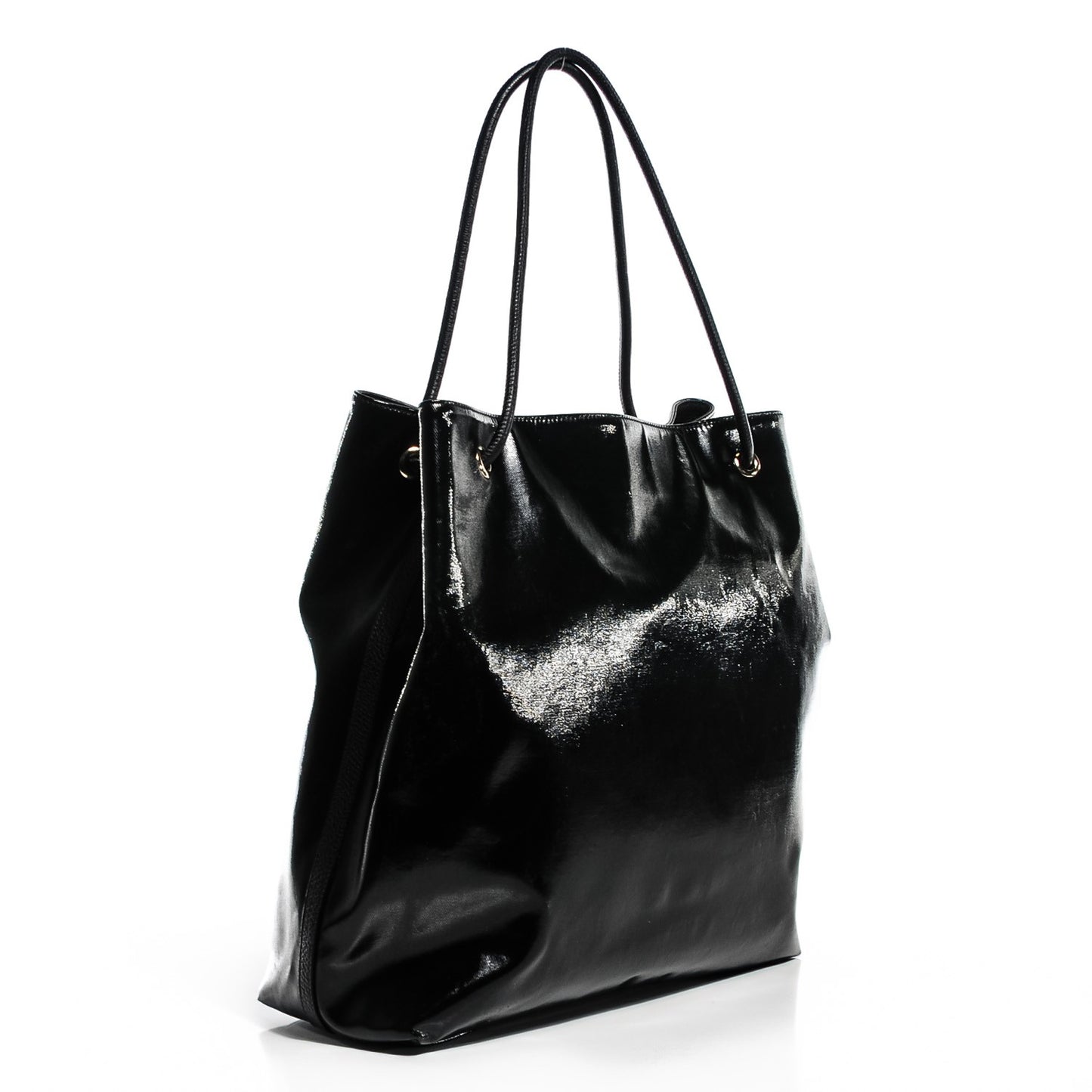 Coated Canvas Large Gifford Tote Black