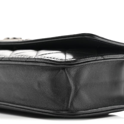 Chanel Lambskin Quilted Boy Wallet On Chain WOC Black 11 of 12