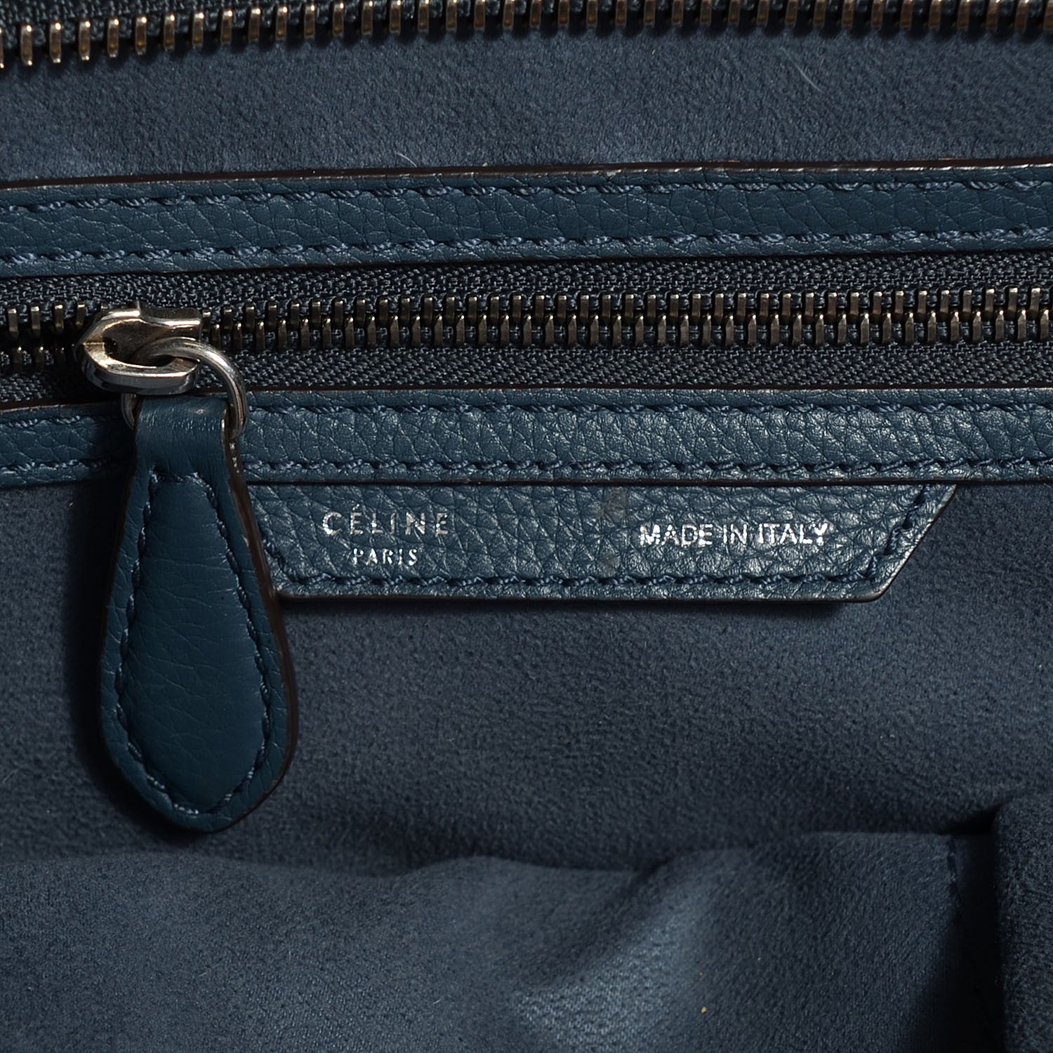 Celine Drummed Calfskin Mini Luggage Orage 6 of 8