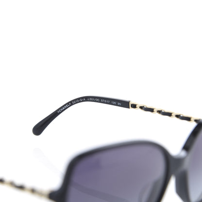 Chanel Lambskin Square Chain Sunglasses 5210-Q Black 5 of 8