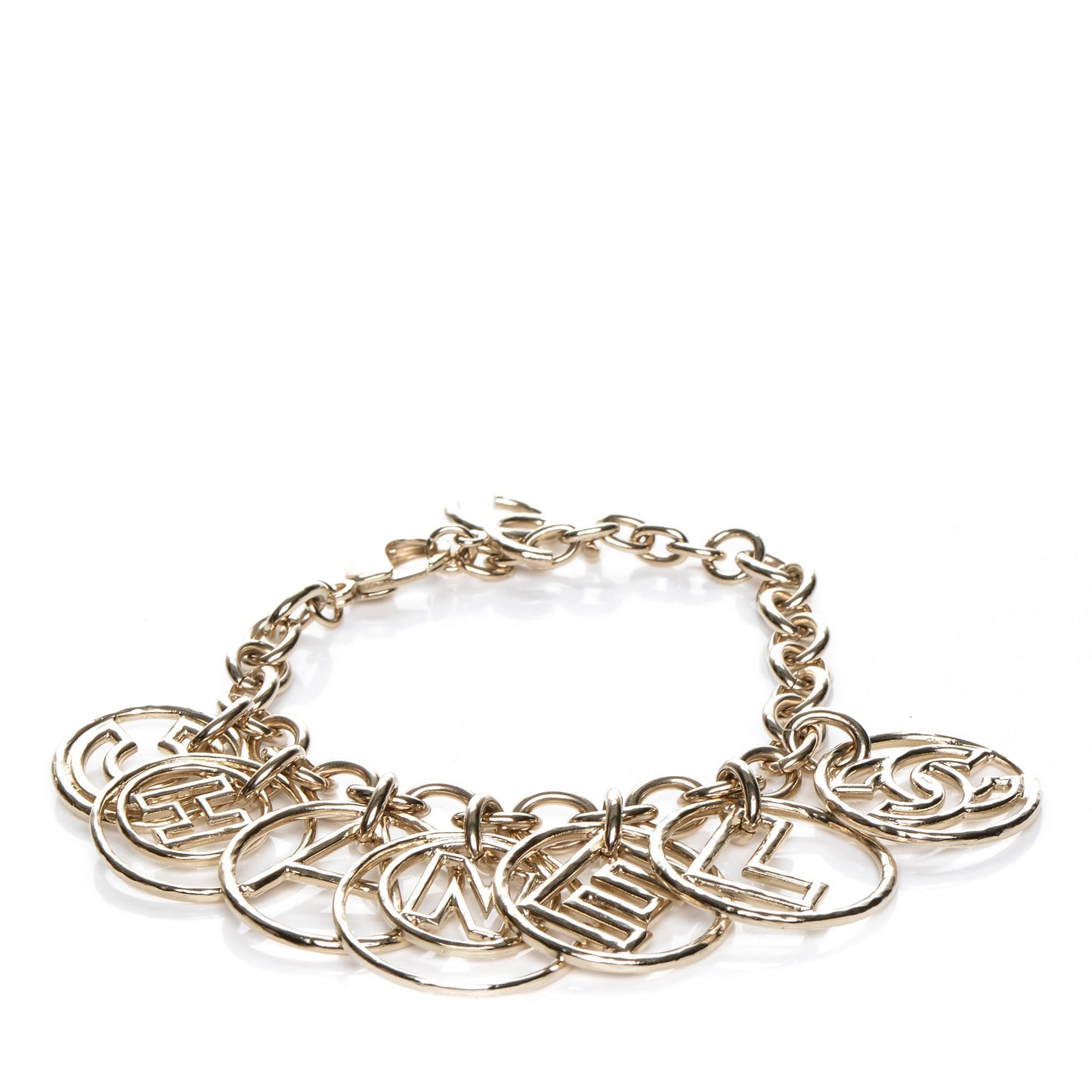 CC Logo Charms Bracelet Gold