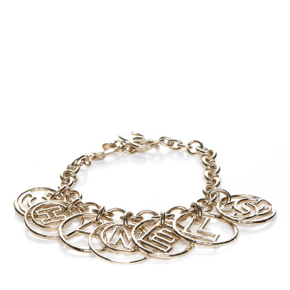 Chanel CC Logo Charms Bracelet Gold 1 of 5