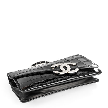 Chanel Patent Square Stitched CC Flap Clutch Black 4 of 7
